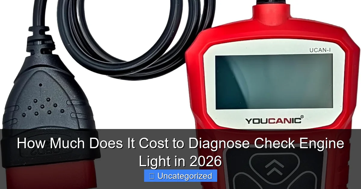 How Much Does It Cost to Diagnose Check Engine Light in 2026