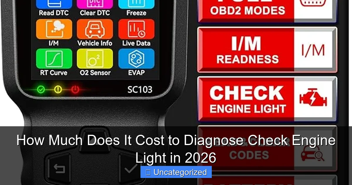 How Much Does It Cost to Diagnose Check Engine Light in 2026