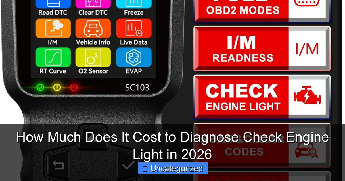 How Much Does It Cost to Diagnose Check Engine Light in 2026