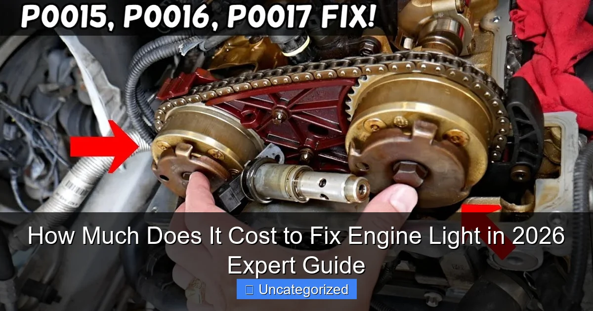 How Much Does It Cost to Fix Engine Light in 2026 Expert Guide