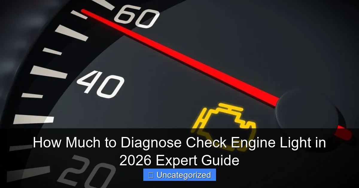 How Much to Diagnose Check Engine Light in 2026 Expert Guide