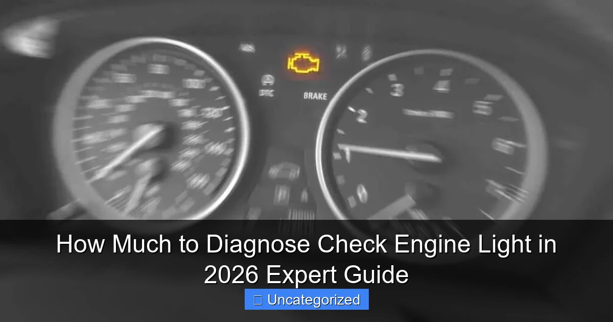 How Much to Diagnose Check Engine Light in 2026 Expert Guide