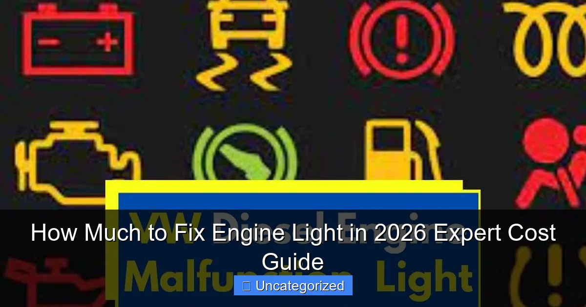 How Much to Fix Engine Light in 2026 Expert Cost Guide