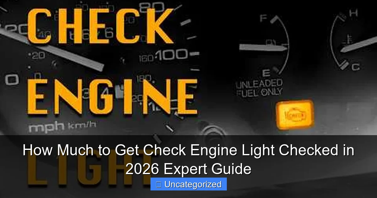 How Much to Get Check Engine Light Checked in 2026 Expert Guide