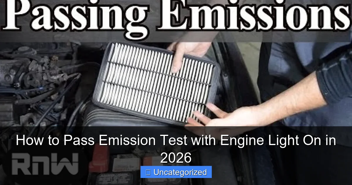 How to Pass Emission Test with Engine Light On in 2026