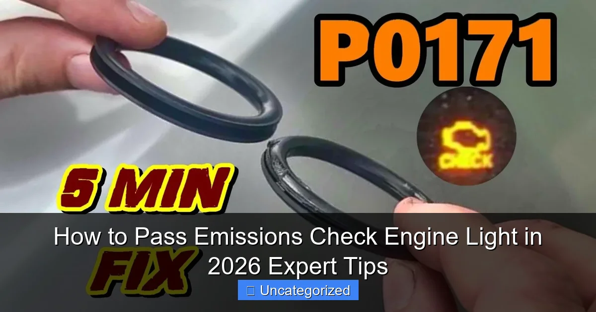 How to Pass Emissions Check Engine Light in 2026 Expert Tips