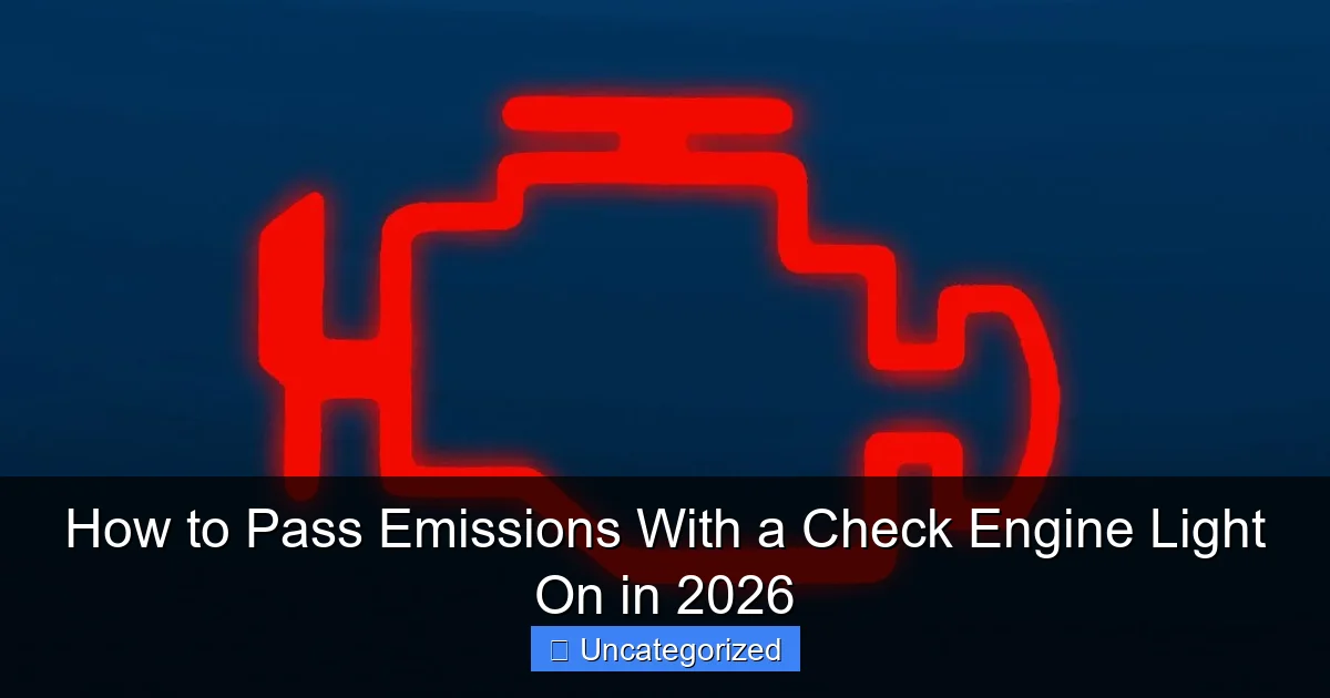 How to Pass Emissions With a Check Engine Light On in 2026