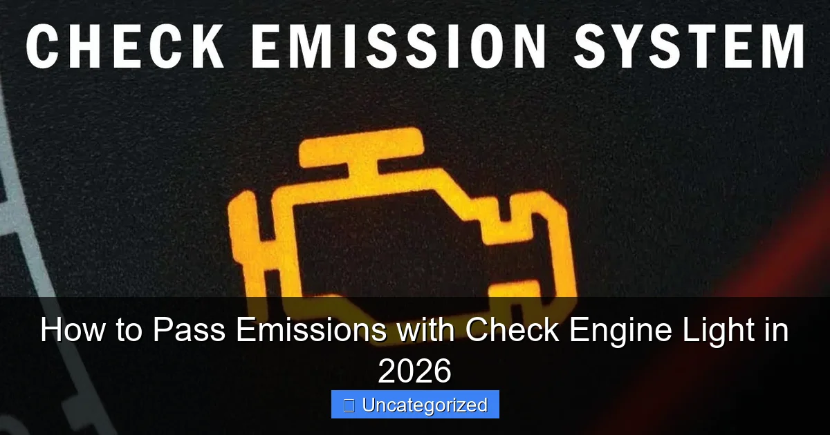 How to Pass Emissions with Check Engine Light in 2026