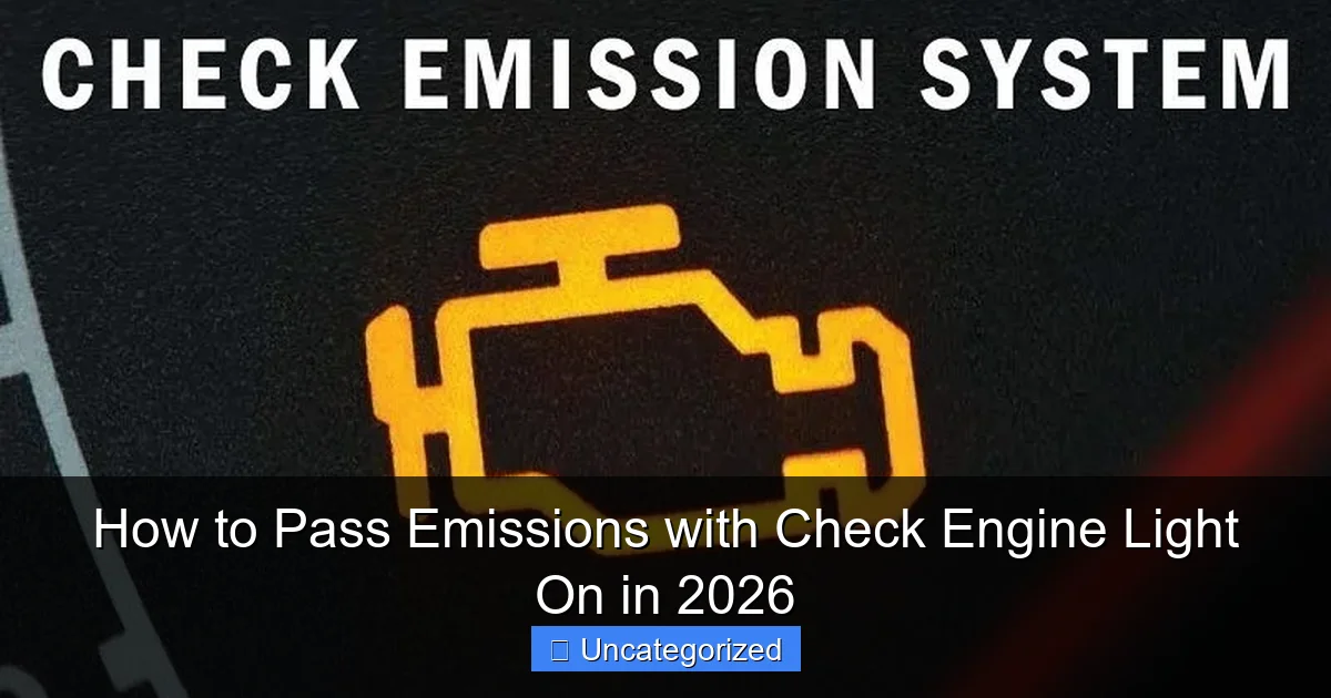 How to Pass Emissions with Check Engine Light On in 2026