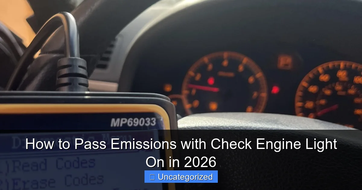 How to Pass Emissions with Check Engine Light On in 2026