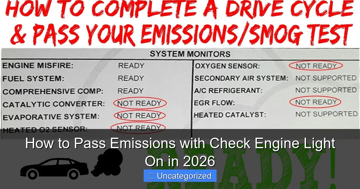 How to Pass Emissions with Check Engine Light On in 2026