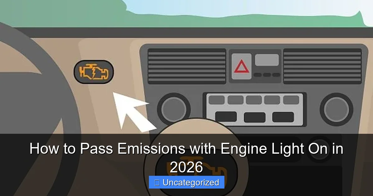 How to Pass Emissions with Engine Light On in 2026