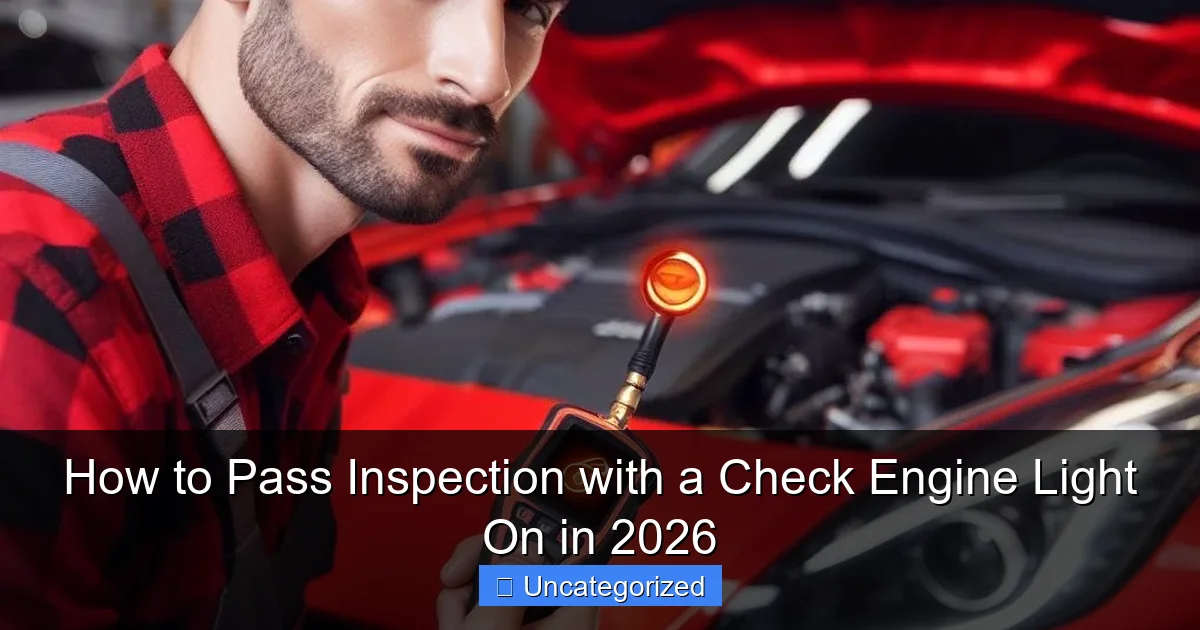 How to Pass Inspection with a Check Engine Light On in 2026