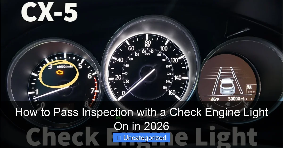 How to Pass Inspection with a Check Engine Light On in 2026
