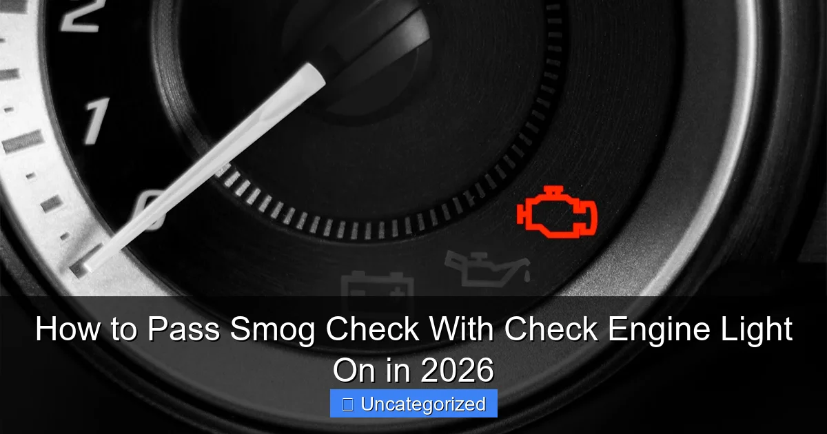 How to Pass Smog Check With Check Engine Light On in 2026