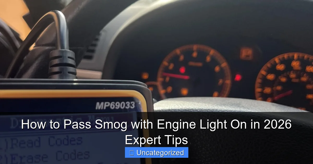 How to Pass Smog with Engine Light On in 2026 Expert Tips