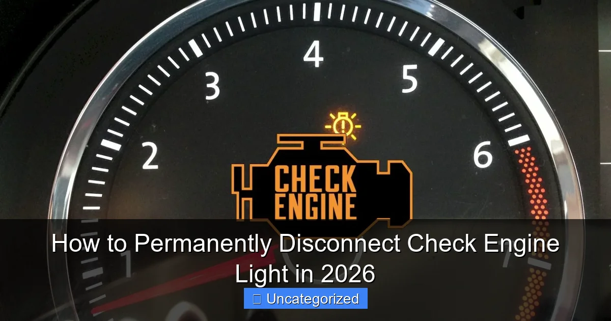 How to Permanently Disconnect Check Engine Light in 2026