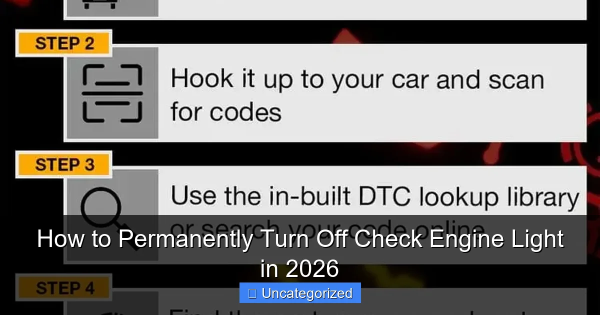 How to Permanently Turn Off Check Engine Light in 2026