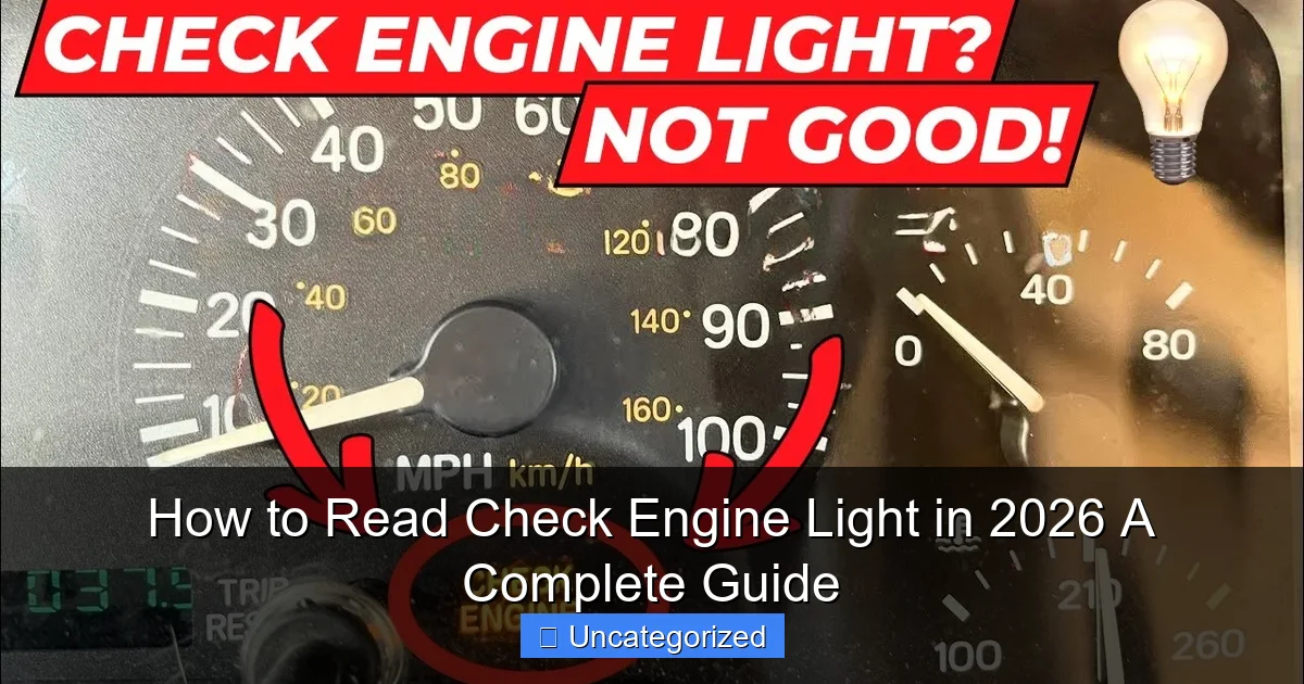 How to Read Check Engine Light in 2026 A Complete Guide