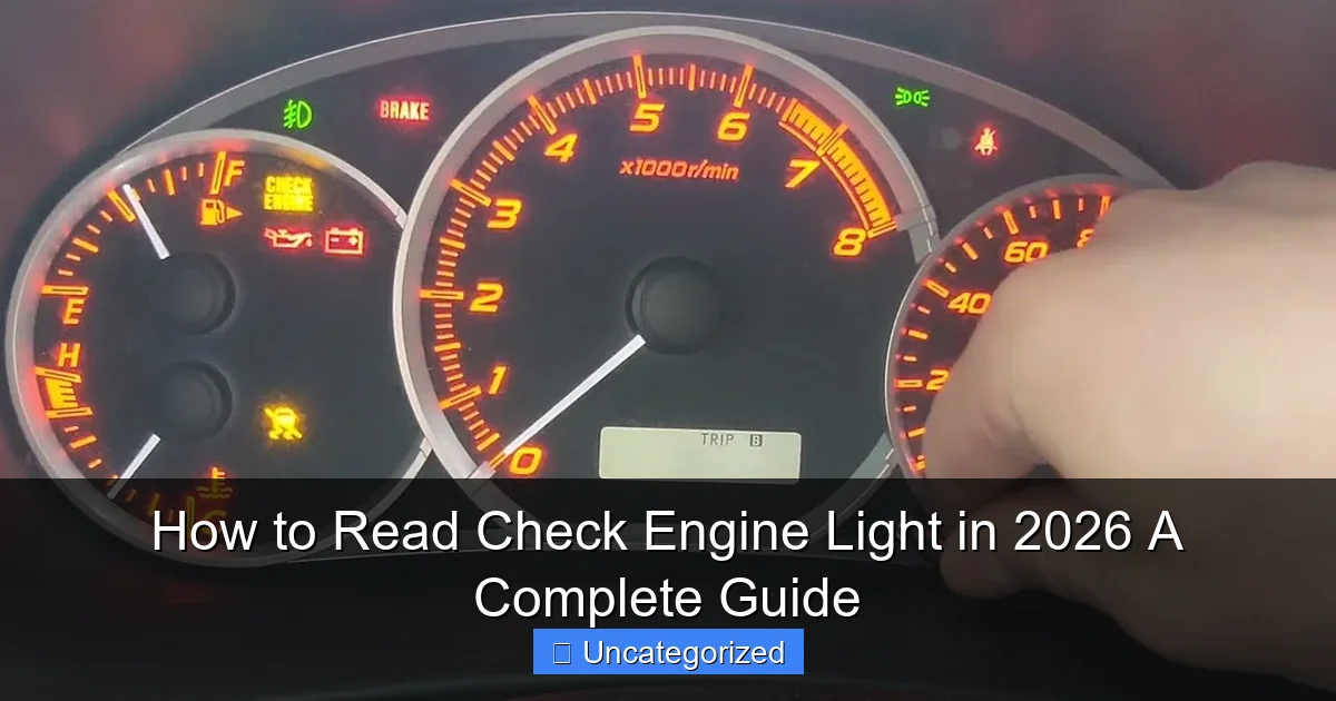 How to Read Check Engine Light in 2026 A Complete Guide