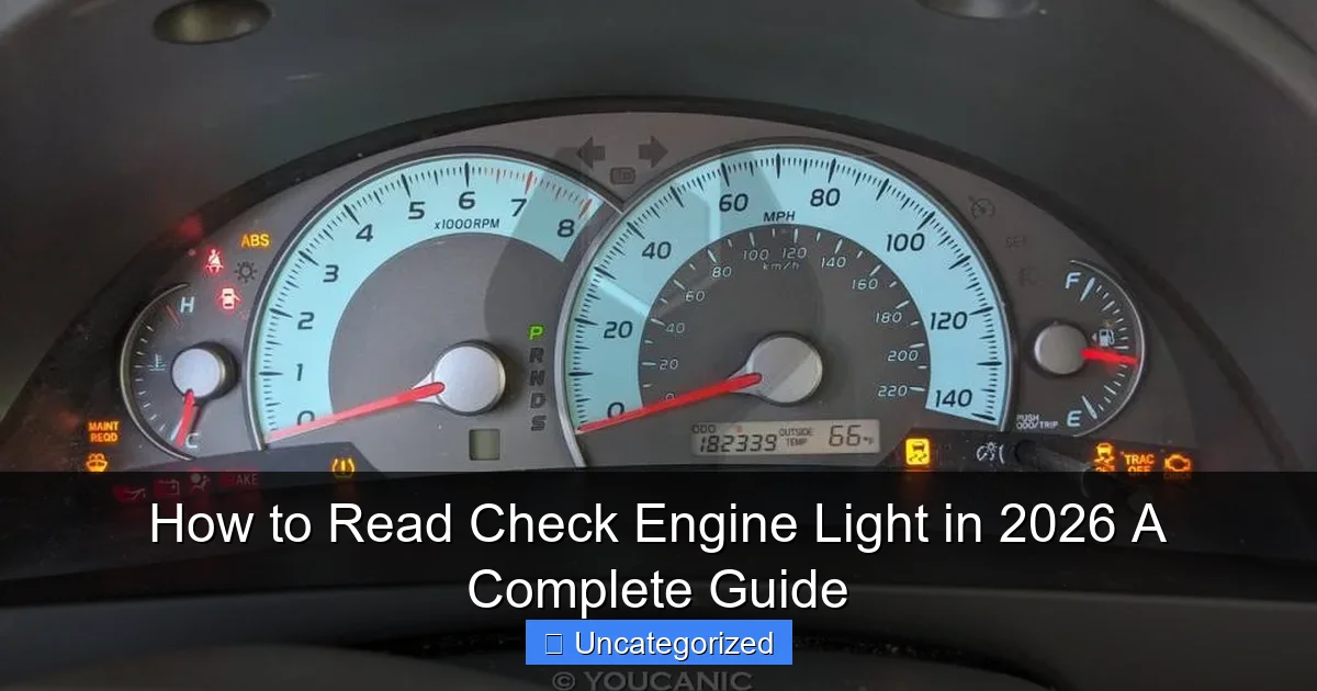 How to Read Check Engine Light in 2026 A Complete Guide