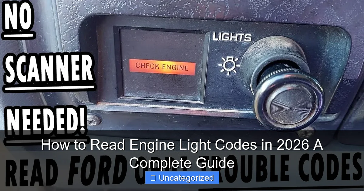 How to Read Engine Light Codes in 2026 A Complete Guide