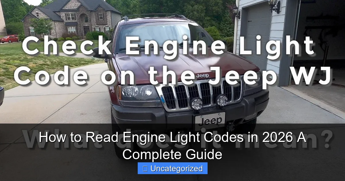 How to Read Engine Light Codes in 2026 A Complete Guide