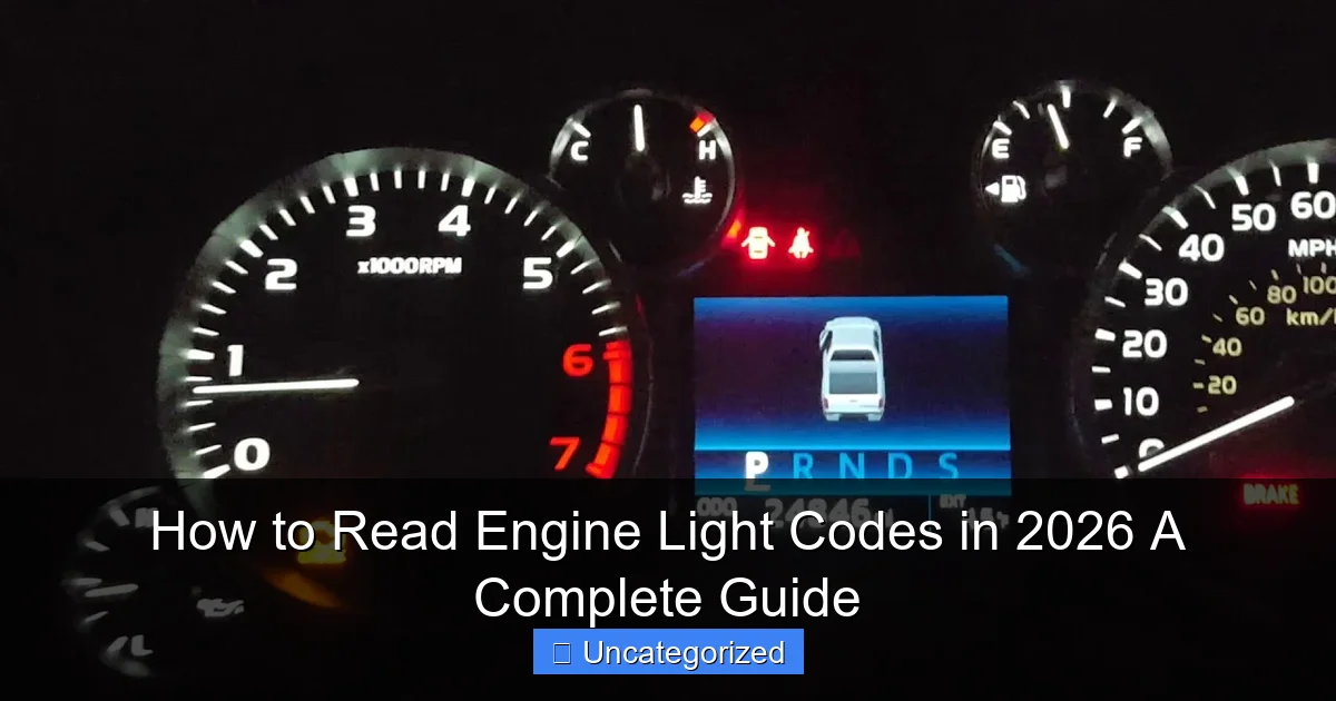 How to Read Engine Light Codes in 2026 A Complete Guide