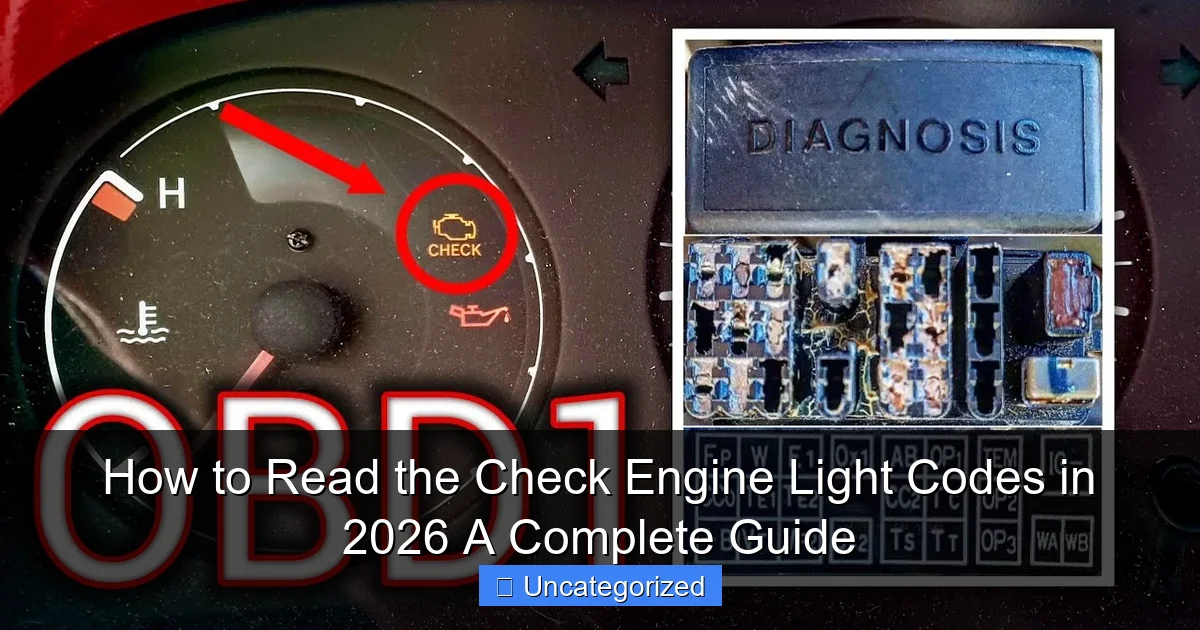 How to Read the Check Engine Light Codes in 2026 A Complete Guide
