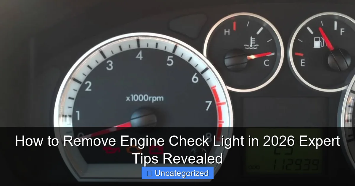 How to Remove Engine Check Light in 2026 Expert Tips Revealed