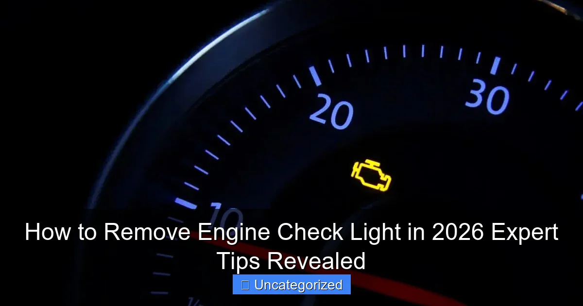 How to Remove Engine Check Light in 2026 Expert Tips Revealed