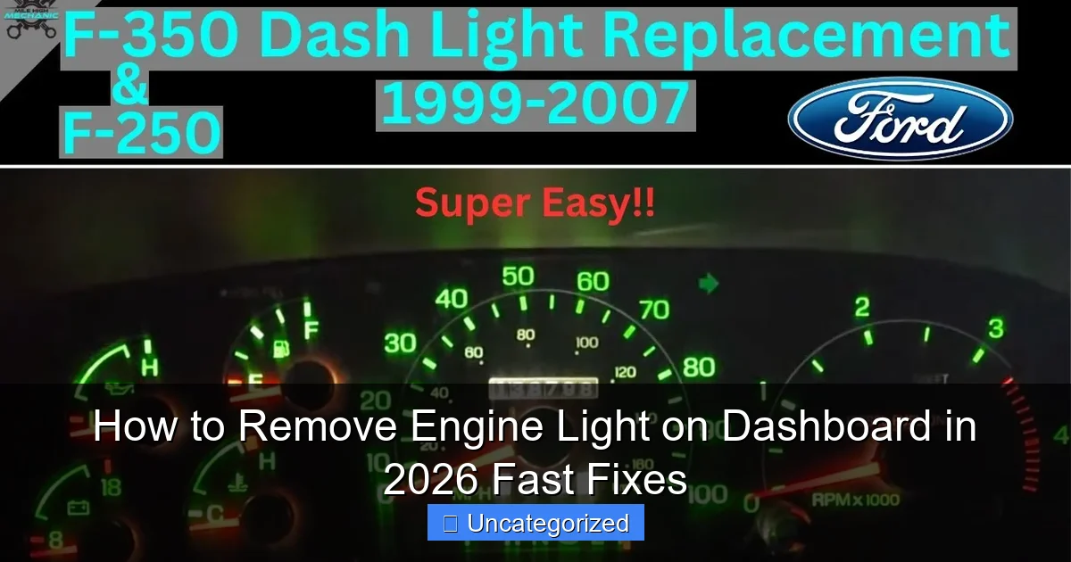 How to Remove Engine Light on Dashboard in 2026 Fast Fixes