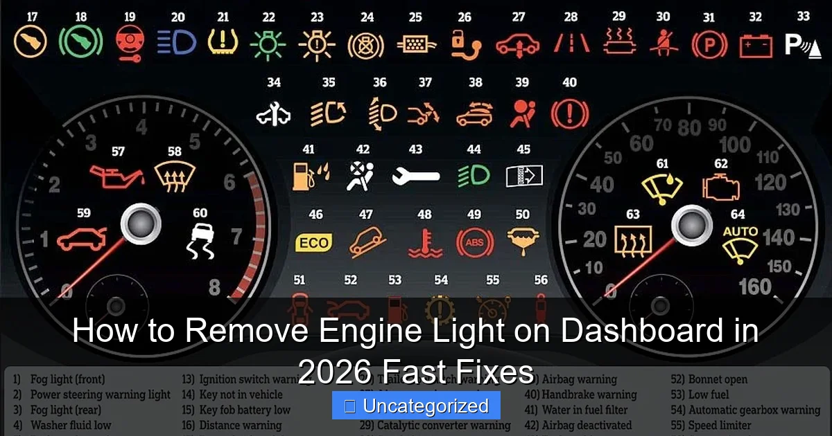 How to Remove Engine Light on Dashboard in 2026 Fast Fixes