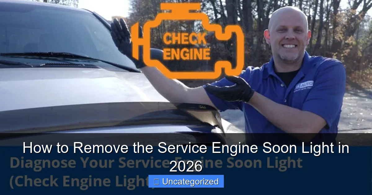 How to Remove the Service Engine Soon Light in 2026