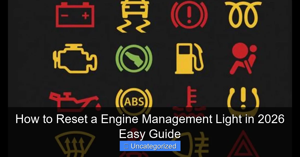 How to Reset a Engine Management Light in 2026 Easy Guide