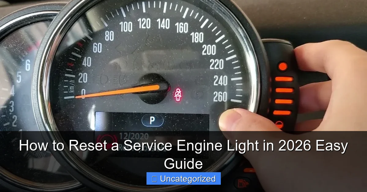 How to Reset a Service Engine Light in 2026 Easy Guide