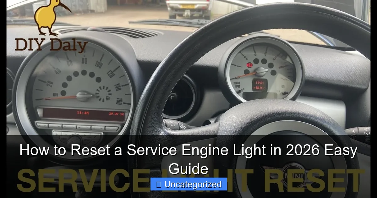 How to Reset a Service Engine Light in 2026 Easy Guide
