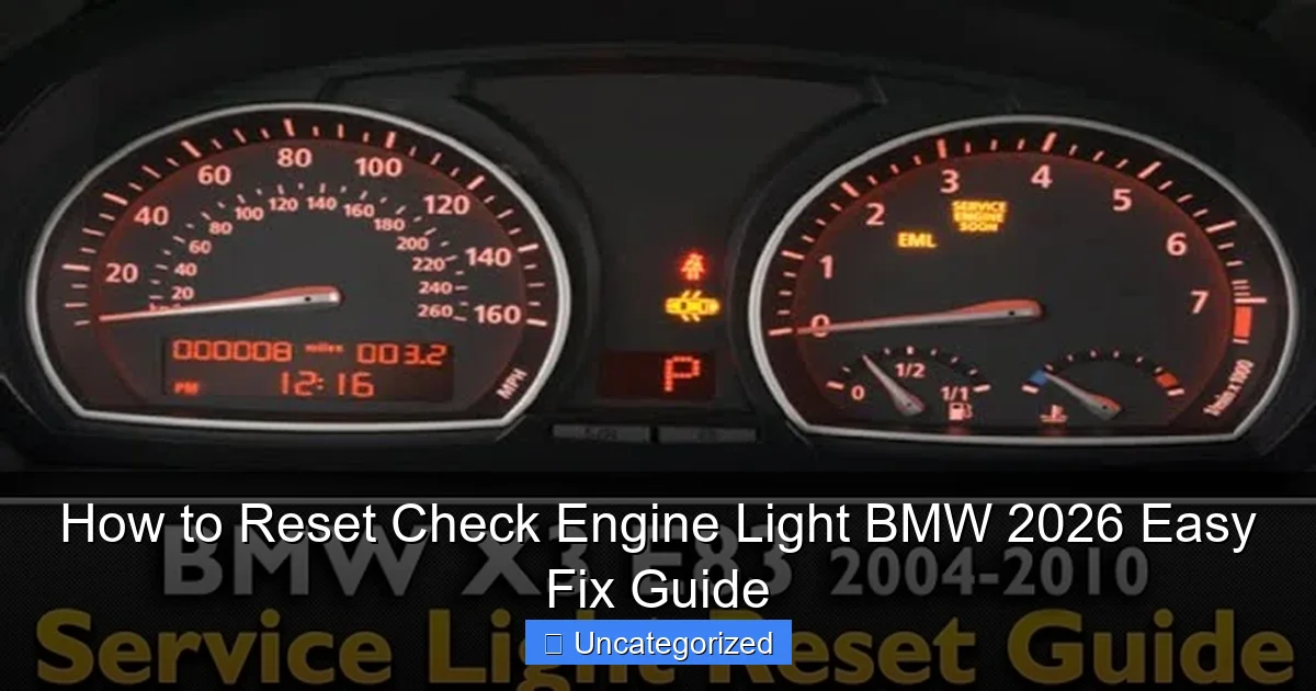 How to Reset Check Engine Light BMW 2026 Easy Fix Guide