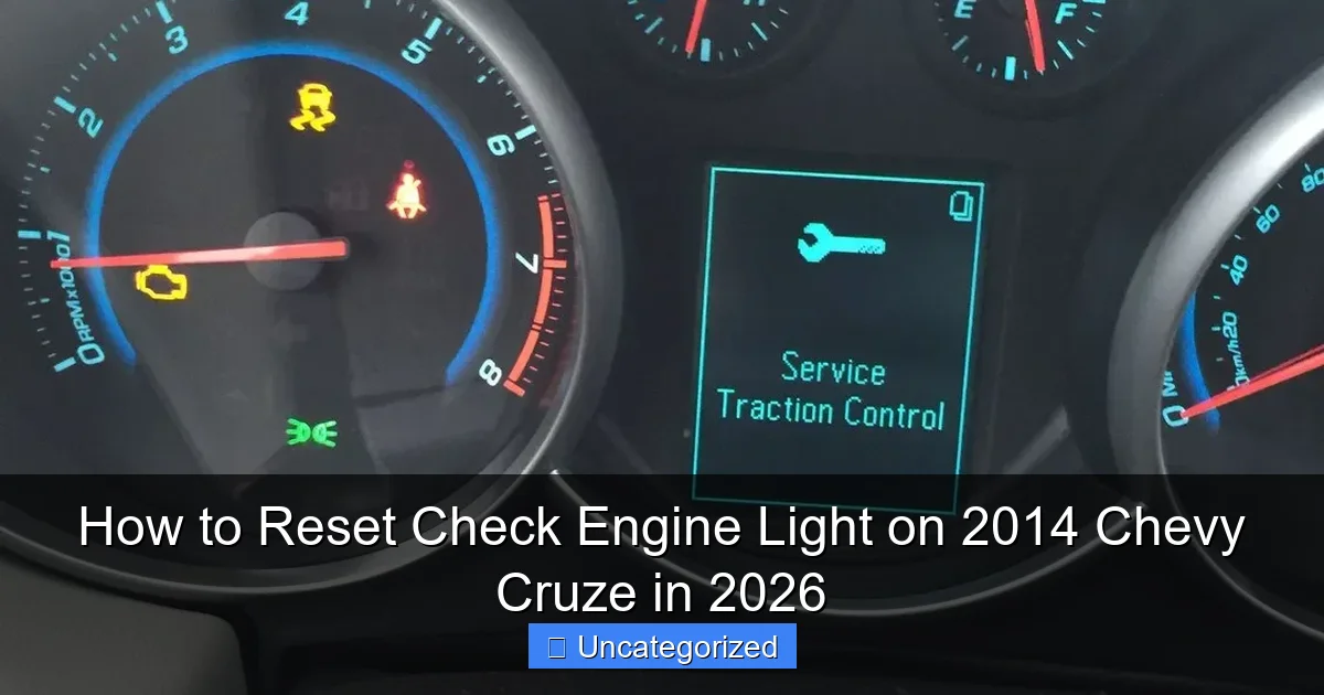 How to Reset Check Engine Light on 2014 Chevy Cruze in 2026