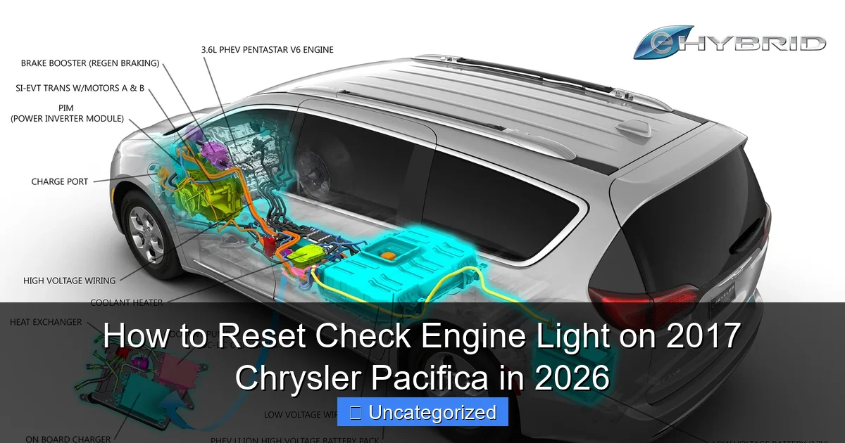 How to Reset Check Engine Light on 2017 Chrysler Pacifica in 2026