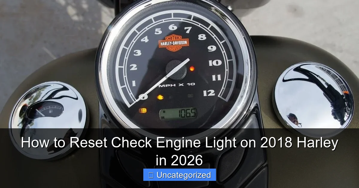 How to Reset Check Engine Light on 2018 Harley in 2026
