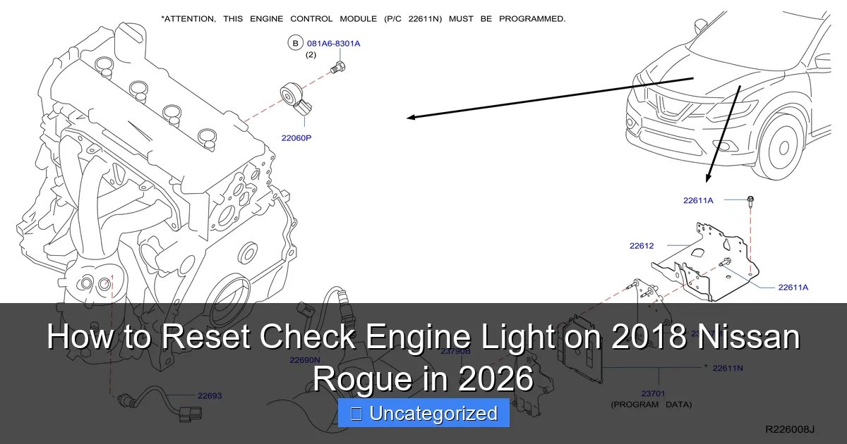 How to Reset Check Engine Light on 2018 Nissan Rogue in 2026