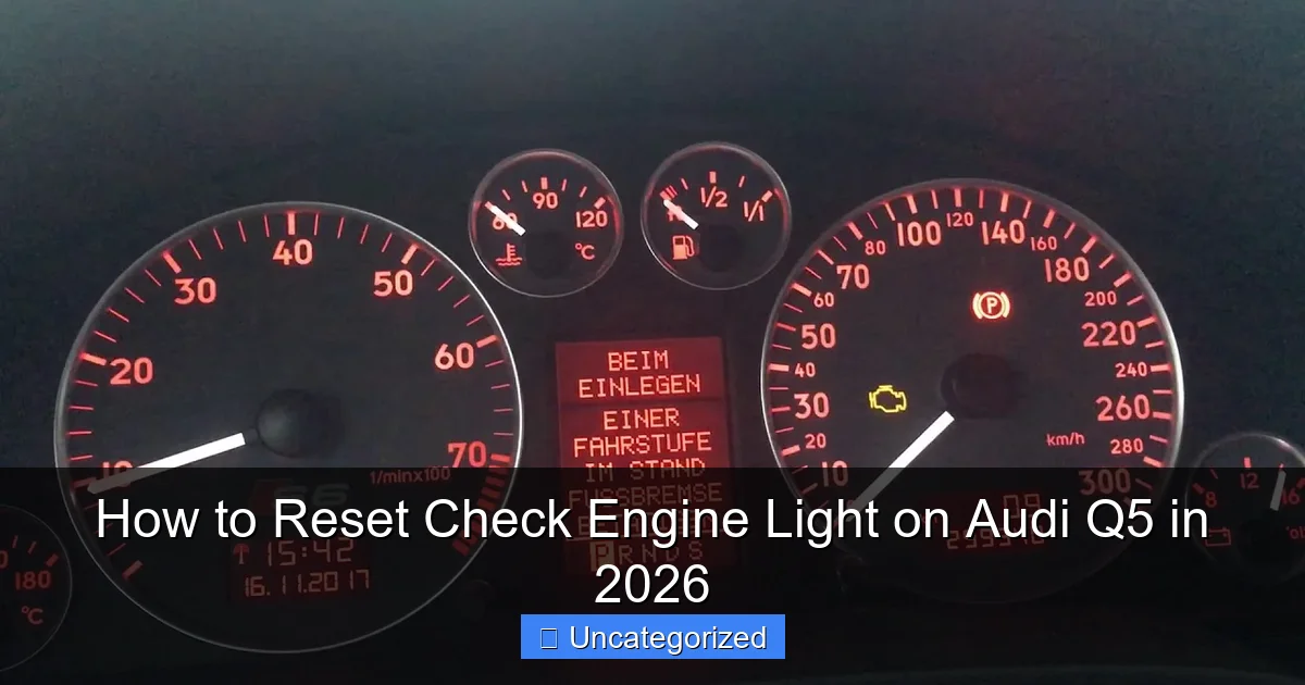How to Reset Check Engine Light on Audi Q5 in 2026