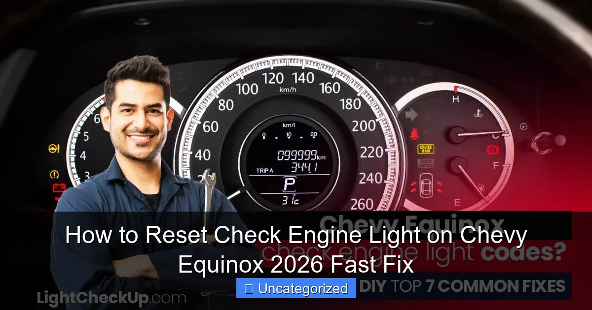 How to Reset Check Engine Light on Chevy Equinox 2026 Fast Fix