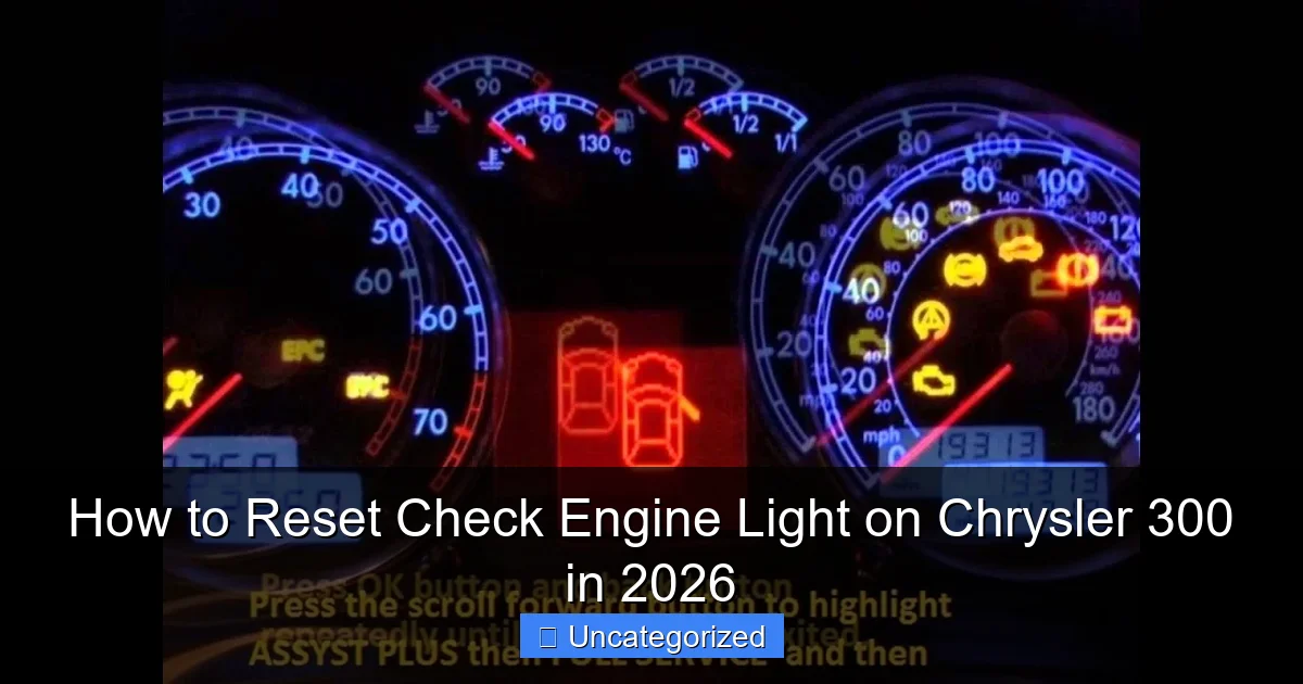 How to Reset Check Engine Light on Chrysler 300 in 2026