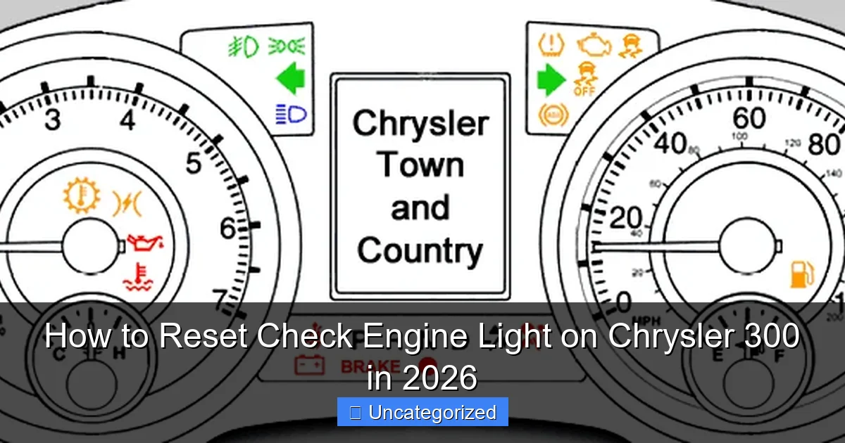 How to Reset Check Engine Light on Chrysler 300 in 2026