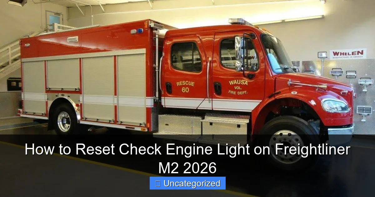 How to Reset Check Engine Light on Freightliner M2 2026