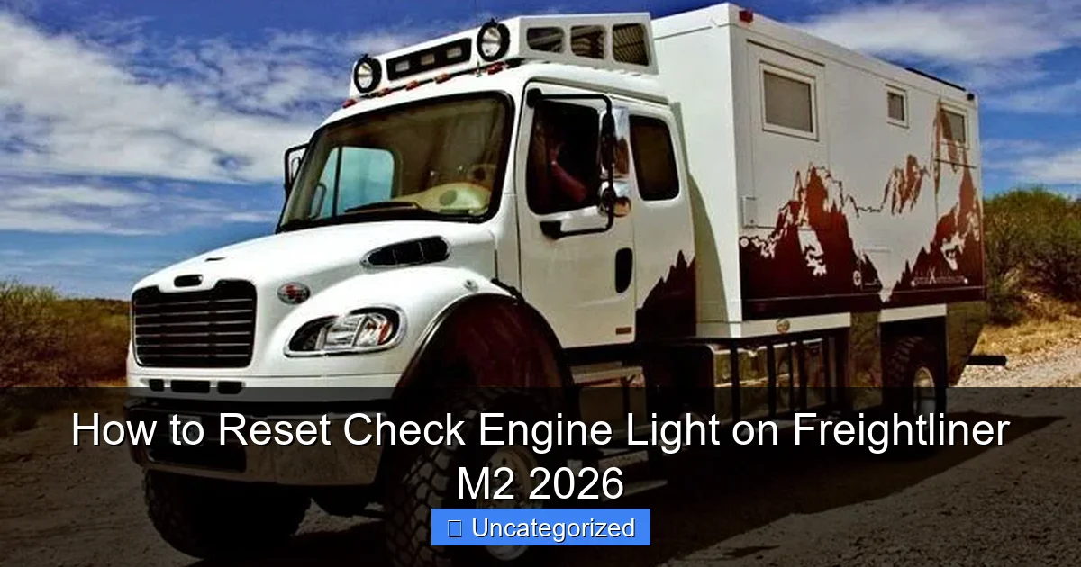 How to Reset Check Engine Light on Freightliner M2 2026