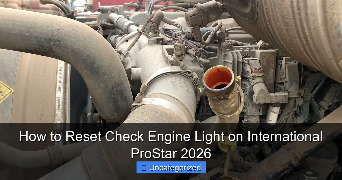 How to Reset Check Engine Light on International ProStar 2026