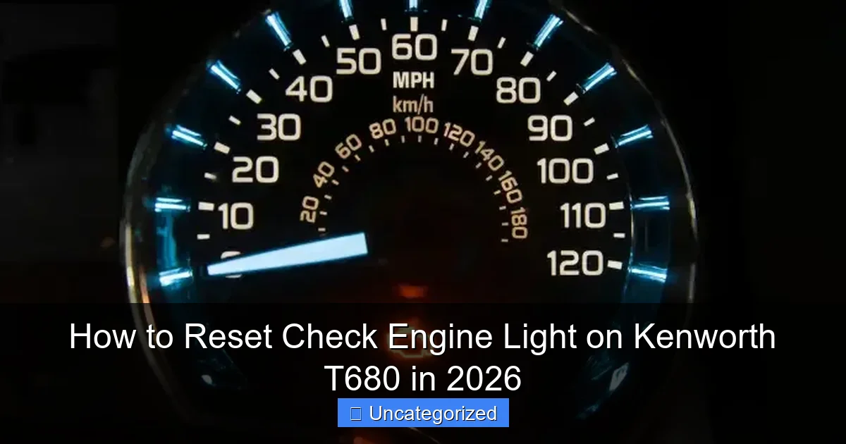 How to Reset Check Engine Light on Kenworth T680 in 2026